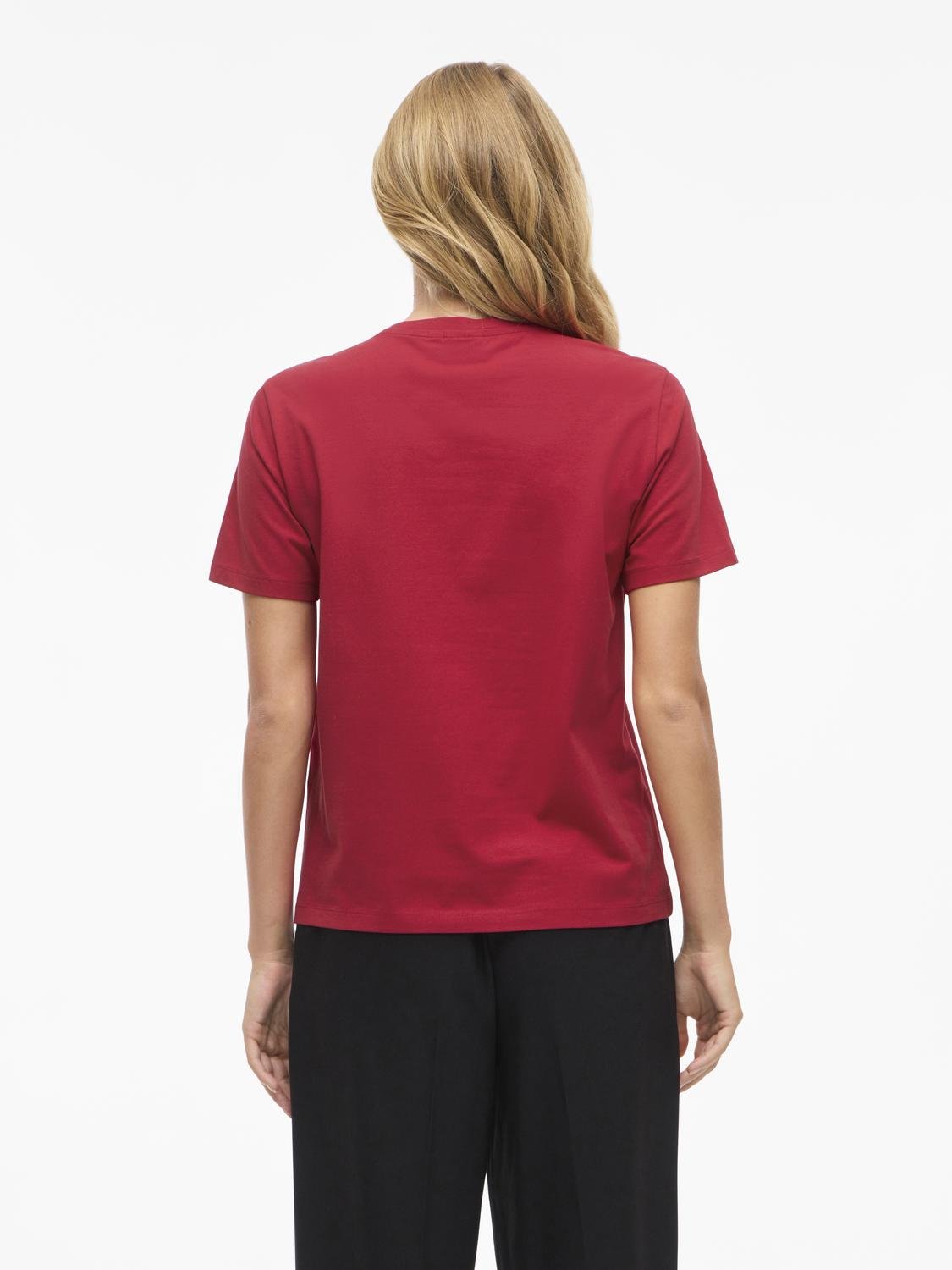 VINORA T-Shirt - Jester Red - VERO MODA & VILA Bergvik